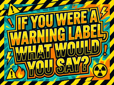If you were a Warning Label, What Would You Say?